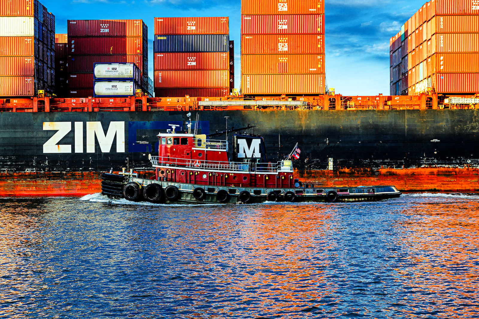 ZIM owned container ship