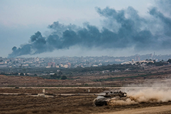Israeli tank in the Gaza Strip