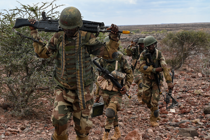 Djibouti soldiers during training in 2022