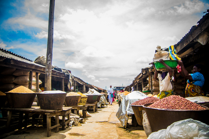 A market in Ibadan, Nigeria