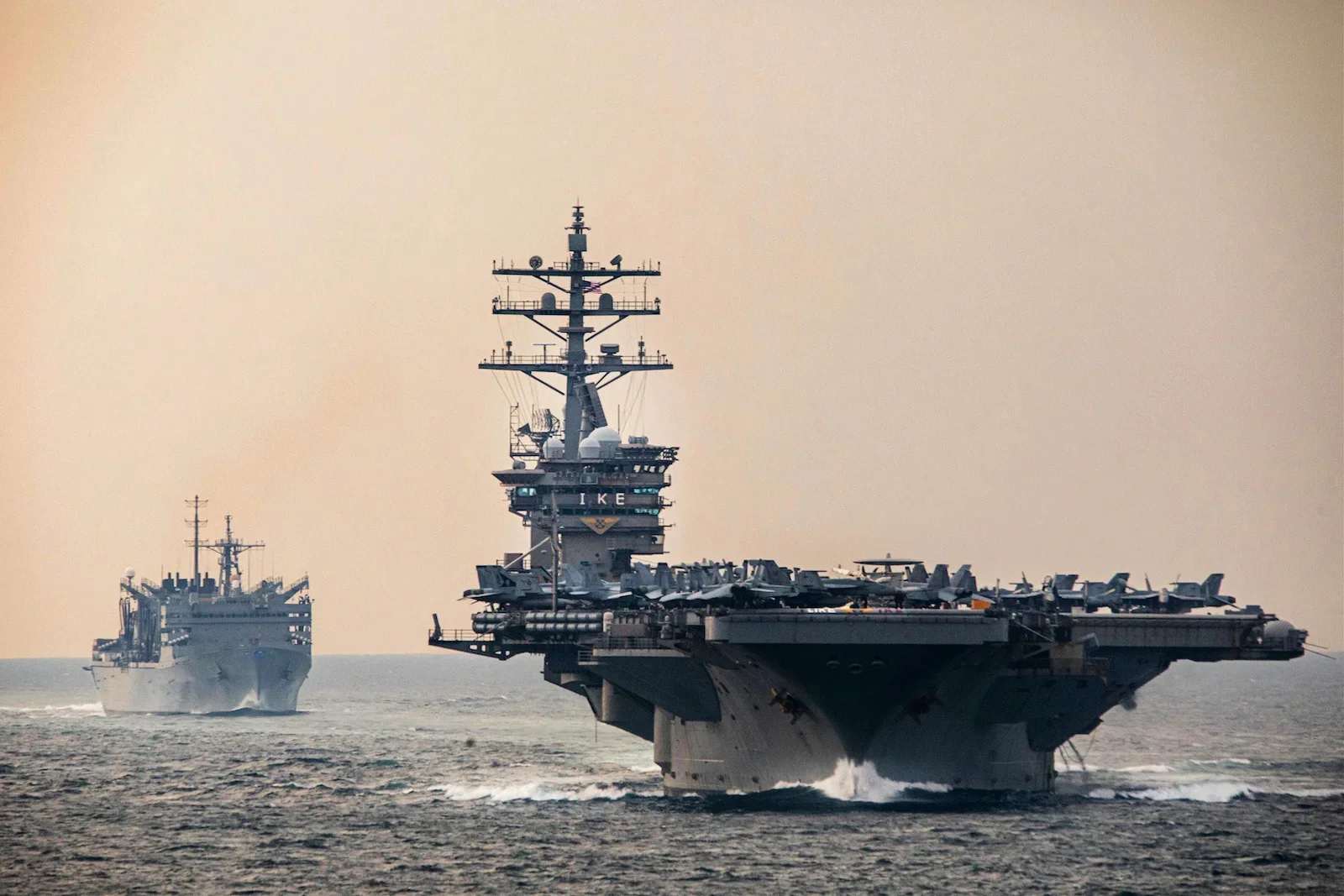 USS Dwight D. Eisenhower operating in the Red Sea