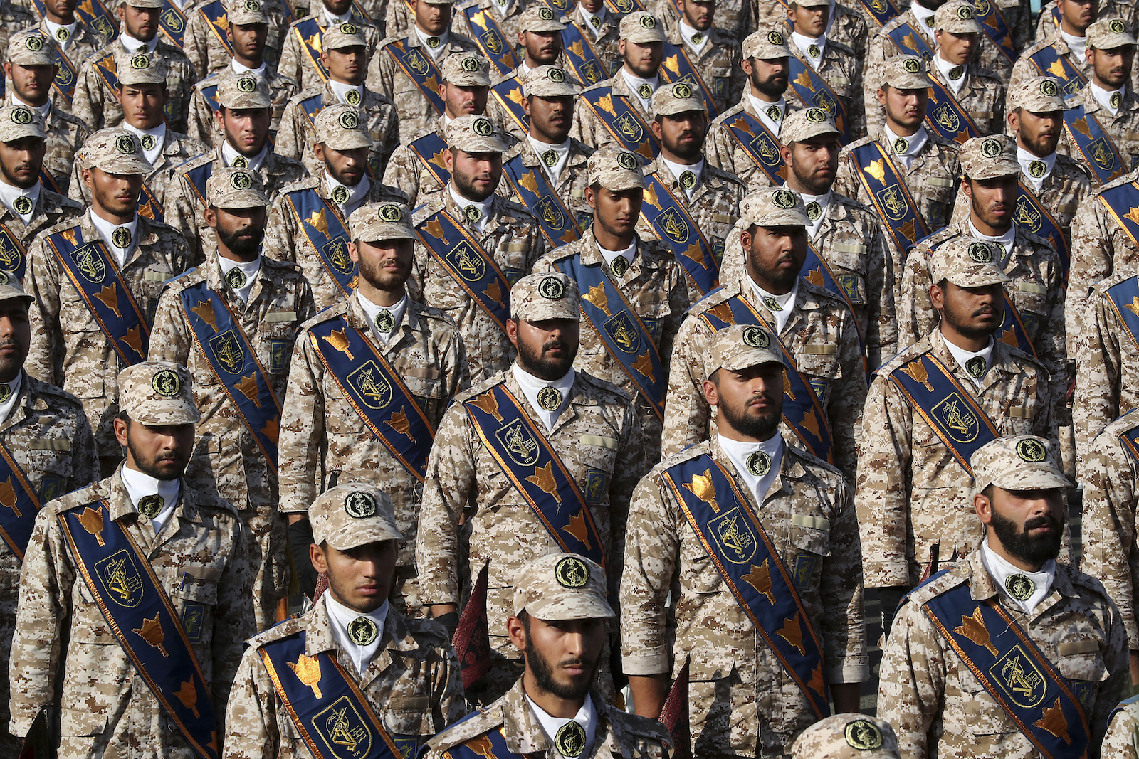 Iranian Revolutionary Guard troops during a military parade