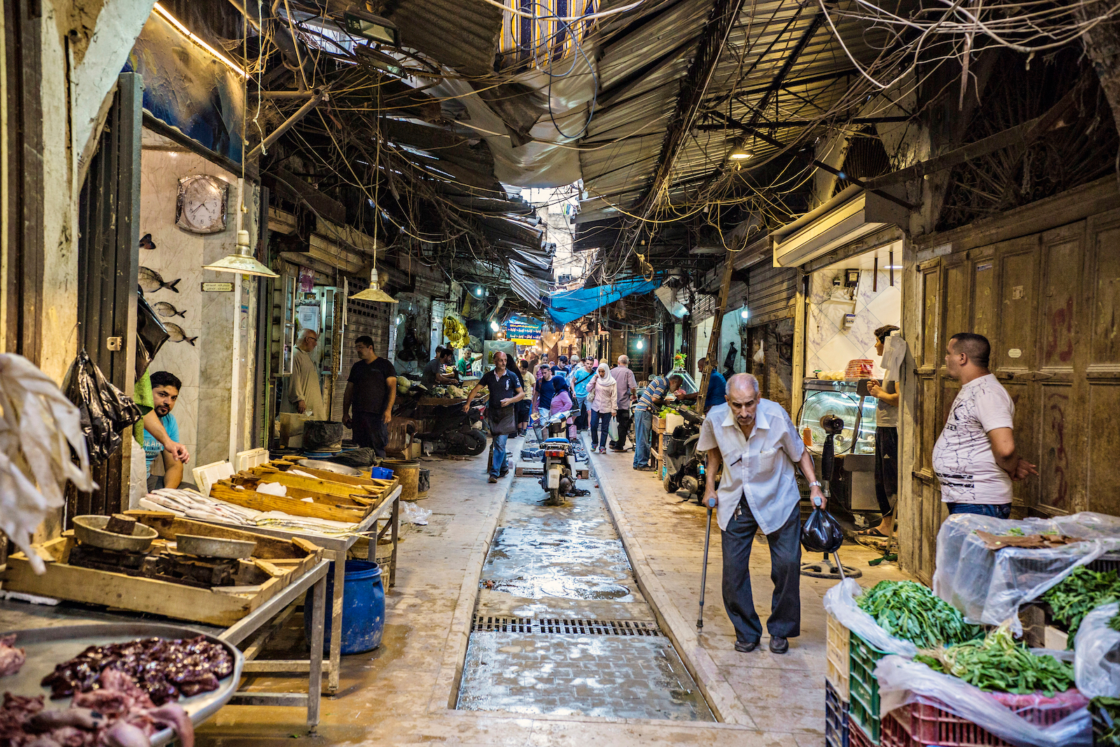 Shoppers in the old souk in Tripoli, Lebanon