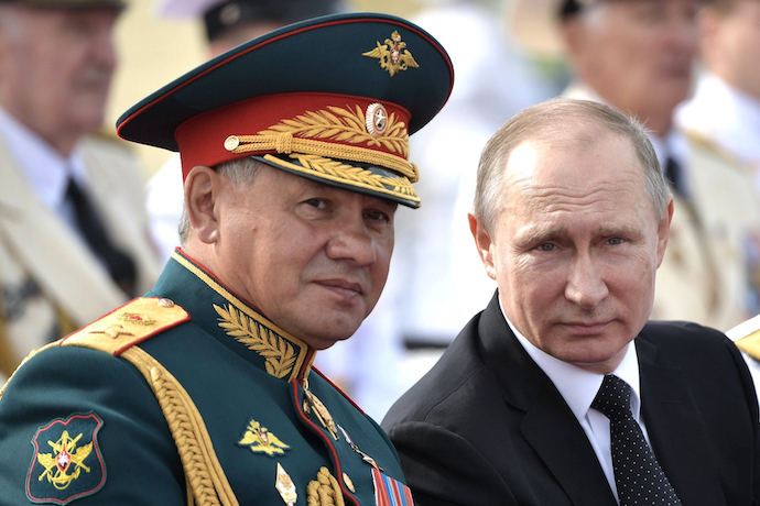 Vladimir Putin and Sergey Shoigu in 2017