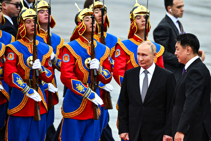 Russian President Vladimir Putin in Mongolia