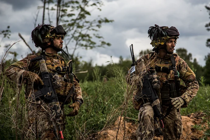 Italian soldiers during NATO exercises in 2018