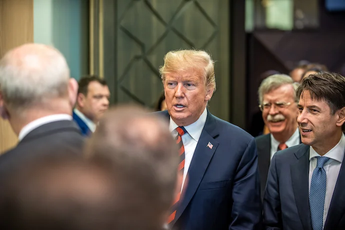 Donald Trump during his first term in Brussels for a NATO summit