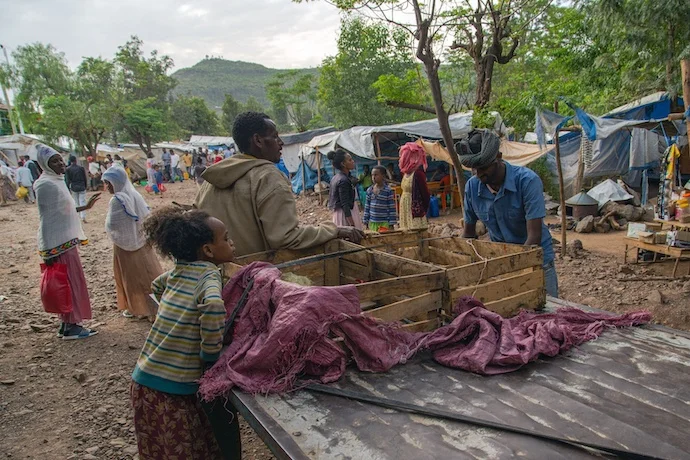 Ethiopian refugees displaced by Tigray War