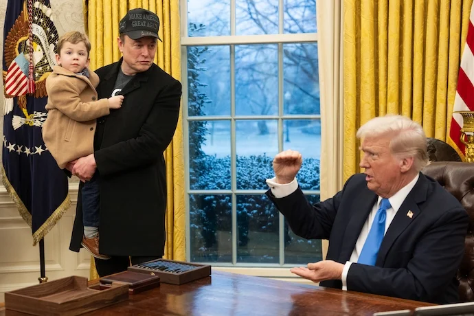 Elon Musk at the Oval Office