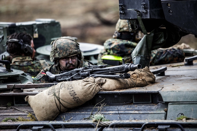 German troops during training in Lithuania