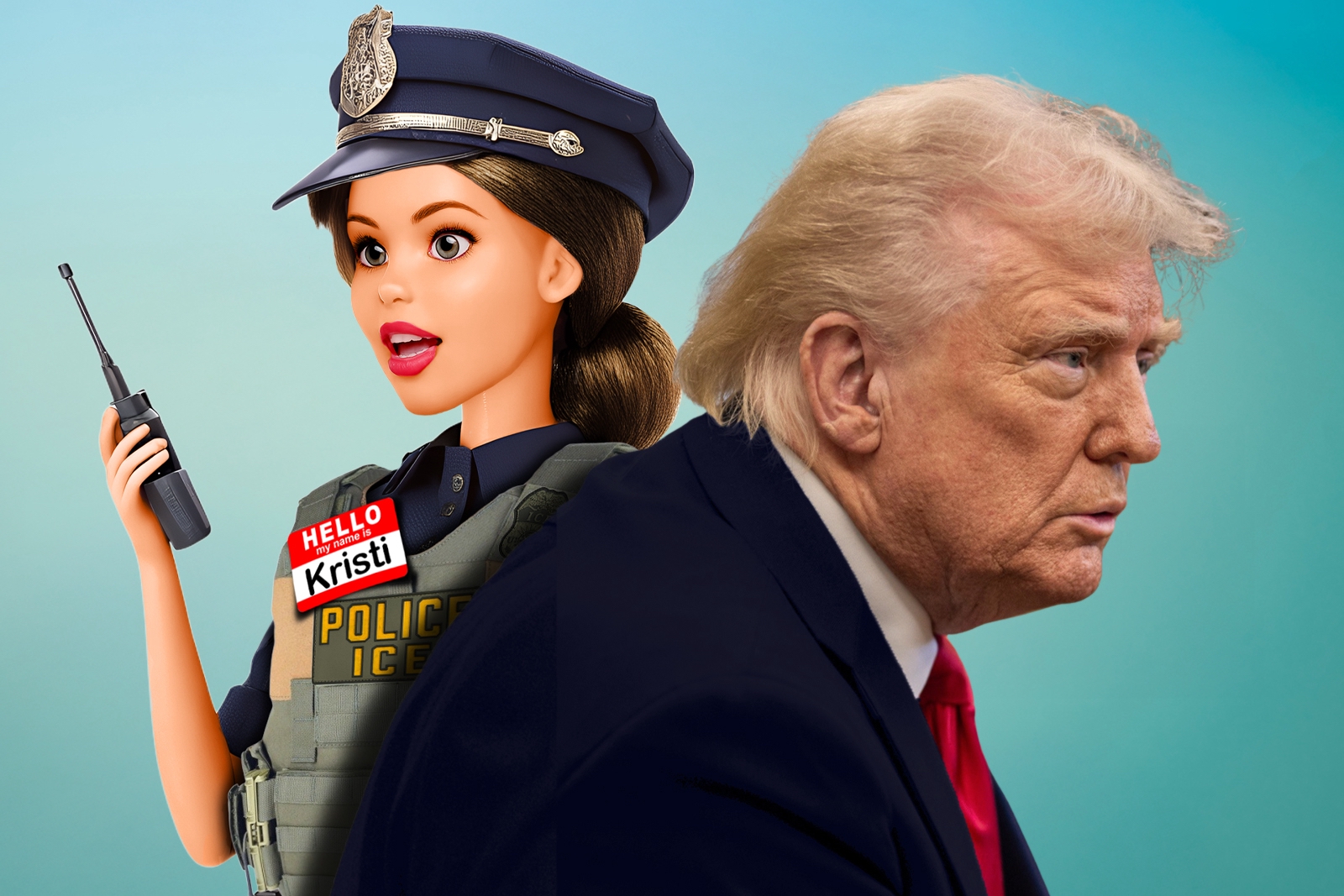 Donald Trump and ICE Barbie