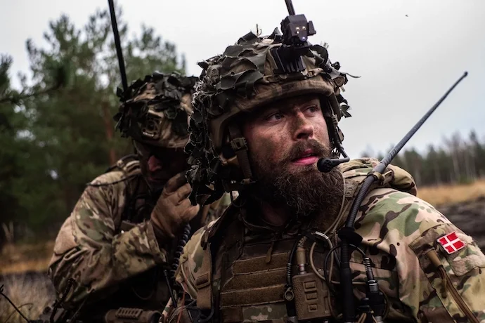 Danish troops during NATO training exercises