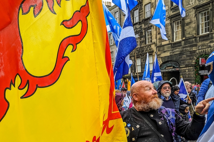 Pro-Scottish independence march in 2019