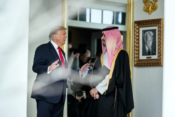 Saudi Arabia’s Crown Prince Mohammed bin Salman at the White House