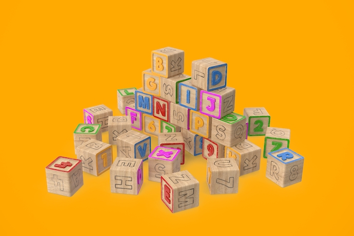 Lettered blocks
