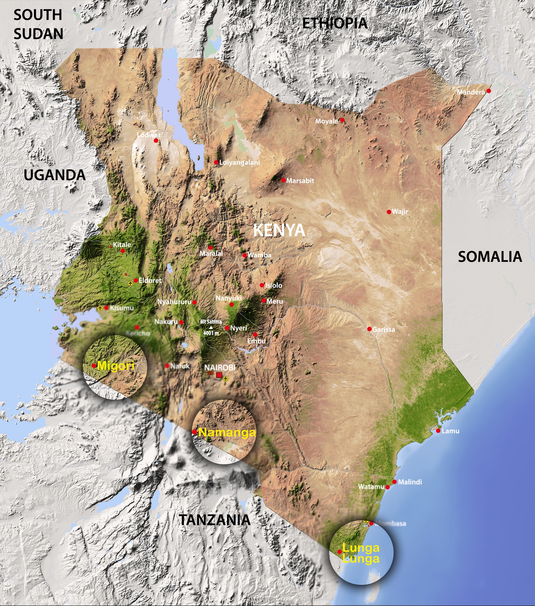 Kenya ivory map