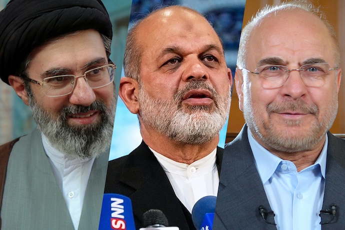 Mojtaba Khamenei, Ahmad Vahidi, and Mohammad Bagher Ghalibaf